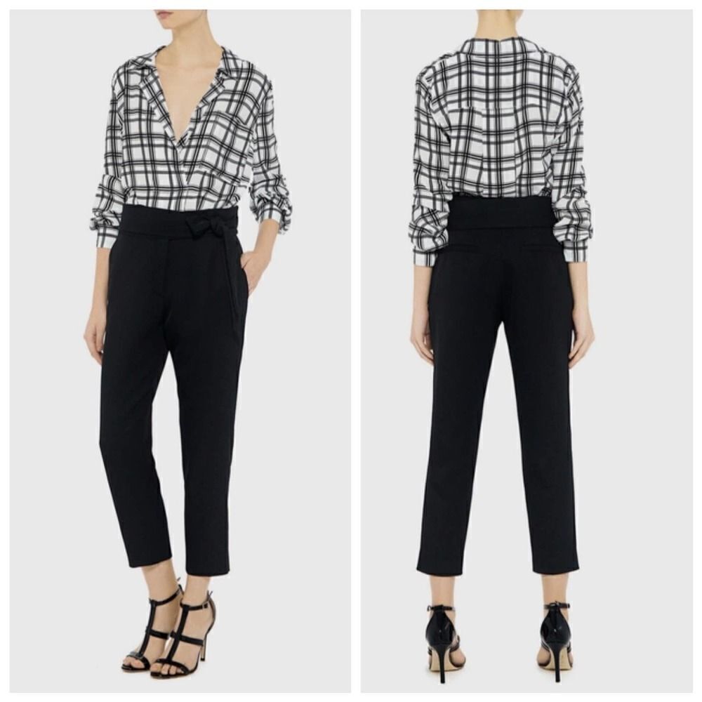 Iro Sheava Cropped High-Rise tie waist Pants Sz 38 US 6